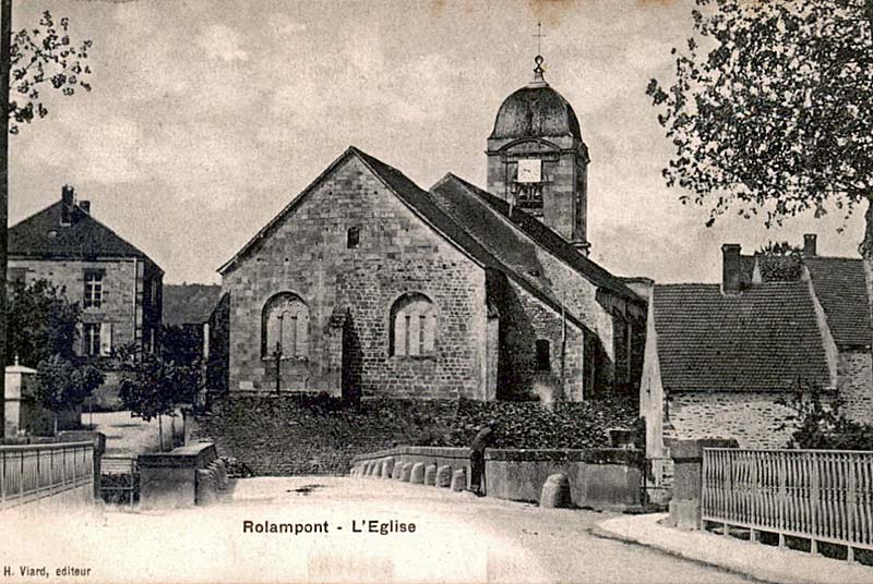 Carte postale de l'église de Rolampont