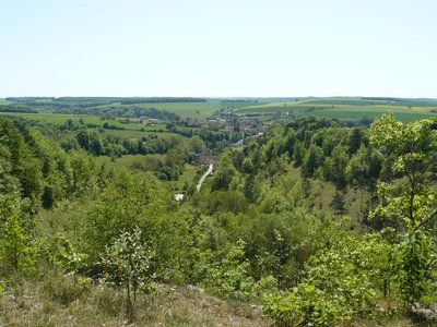 Point de vue sur le Châtillonnais depuis le Cirque de la Coquille